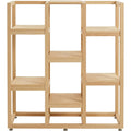 Xvoa Five-Tier Staggered Pine Plant Stand 100 x 95 cm Natural - Product view