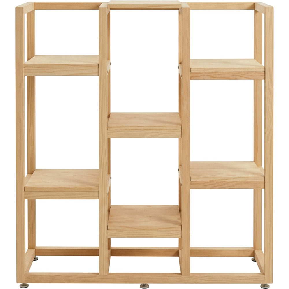 Xvoa Five-Tier Staggered Pine Plant Stand 100 x 95 cm Natural - Product view