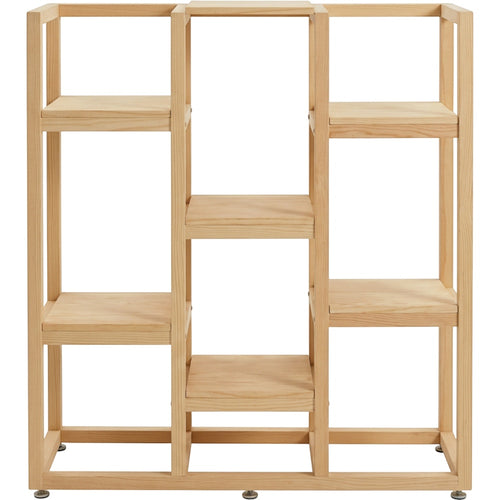 Xvoa Five-Tier Staggered Pine Plant Stand 100 x 95 cm Natural - Product view